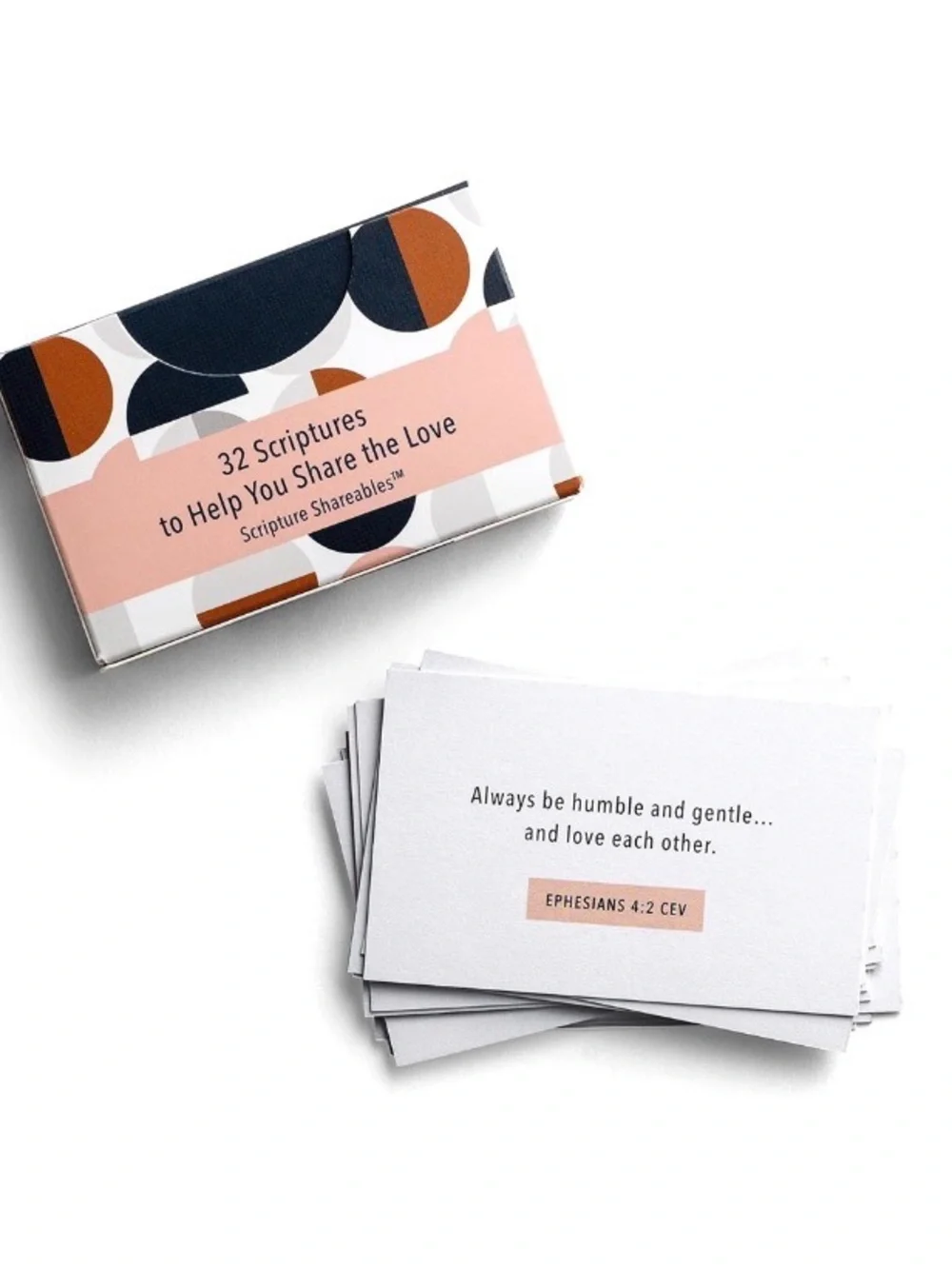 📦 Scripture Shareables 32 Scriptures Box - White, Blush & Terracotta Cards
